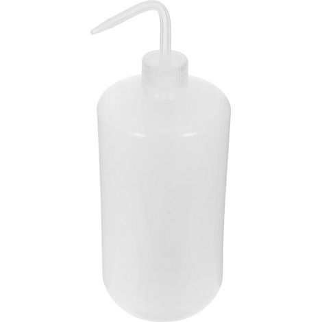 Bouteille de lavage à goulot incurvé 1000ml - Récipient plastique pour arrosage de précision adapté aux passionnés de succulentes - Utilisation pour soins de plantes en intérieur (1/5)