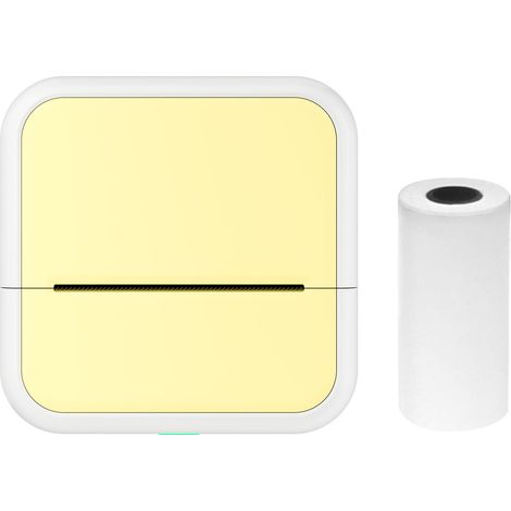 Mini imprimante de poche portable thermique impression photo instantanée fabricant d'étiquettes machine connexion sans fil BT compatible avec application Android IOS support reçu, mémo, autocollant, n (1/5)
