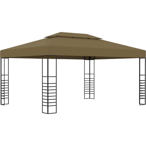 vidaXL Cenador gris taupe 3x4 m 180 g/m² (1/5)