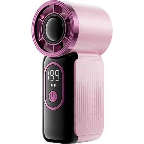 Mini ventilatore a turbina ad alta velocità - ricarica USB - portatile - lunga durata della batteria - funzionamento silenzioso - rosa (1/5)