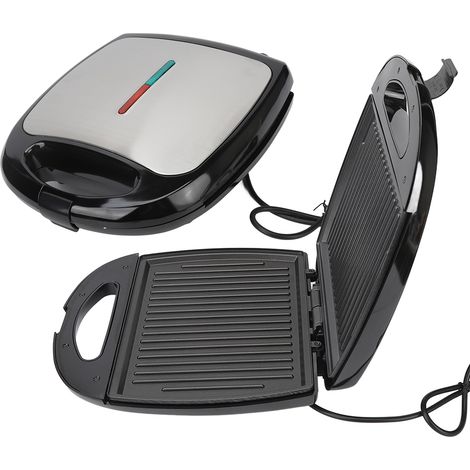 Appareil à sandwichs 1000 W, plaque antiadhésive, double face, presse à panini électrique, grill pour petit-déjeuner et pique-nique