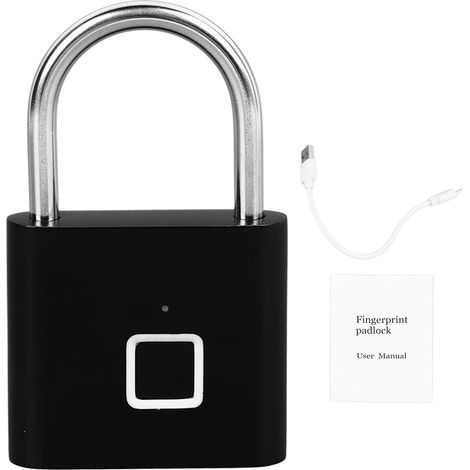 Cadenas à empreintes digitales, serrure biométrique intelligente sans clé, antivol électronique.