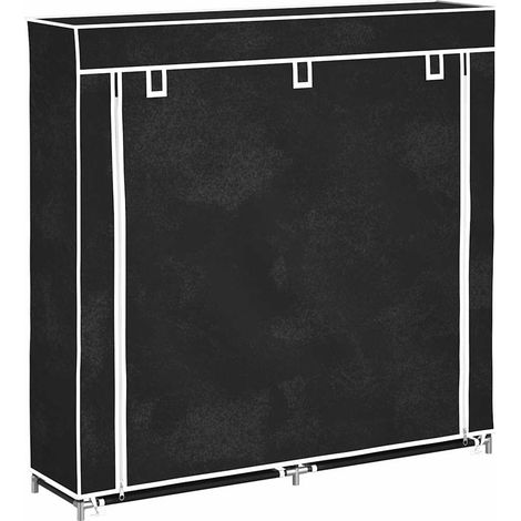Maison Exclusive - Scarpiera in Tessuto Richiudibile 115 x 28 x 110 cm Nera (1/5)