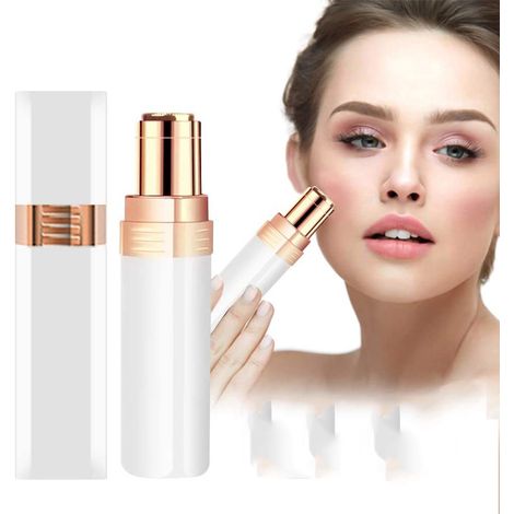 Epilateur Visage - Rasoir Électrique Épilateur Mini Portatif Étanche pour Femme - 10,5 x 2,3 x 2,3 cm - Noir ou Blanc - 1 Pièce (1/5)