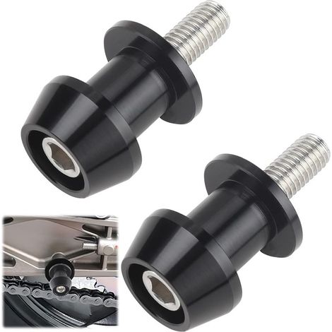 2 piezas de deslizadores de cuadro de moto de aleación de aluminio de 8 mm, proteja su moto con estos topes universales para el basculante, tornillos incluidos, accesorio resistente para aficionados a (1/5)
