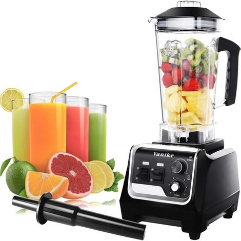 Mixeur Blender de Comptoir, Blender à Smoothie Haute Vitesse 2200W pour Milk-shakes et Smoothies, Concasseur de Glace, Dessert Glacé avec Minuterie, Pot de Tritan 2 Litres sans BPA (1/5)