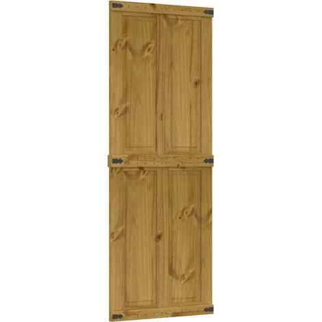 vidaXL Barn Door Corona Honey Brown 80 x 210 cm Solid Pine Wood