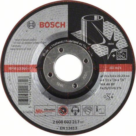 BOSCH 2.608.602.217 Metal disc 115mm x 3mm x 22.23mm