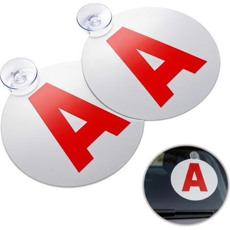 Autocollant Ø15 cm à Ventouse Carrosserie, Disque A Réfléchissant pour Voiture, Signalisation Routière Conforme, Stickers pour Voiture Sécurité Nuit (1/5)