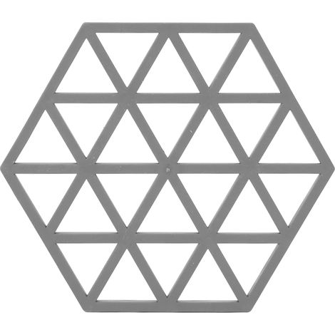 Sous-verres en silicone gris, résistants à la chaleur, doux, imperméables, antidérapants, stables et durables pour table (1/5)