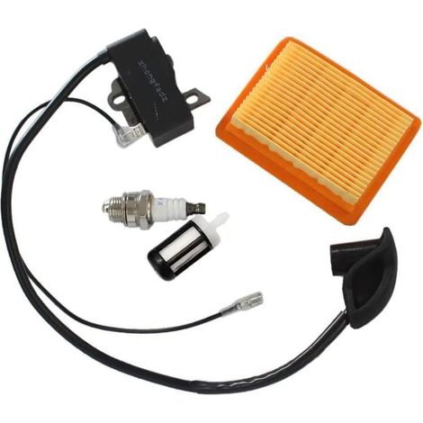 Bobine d'allumage + Filtre à air + Bougie d'allumage + Essence Filtre Convient pour FS120 FS200 fFS250 FS300 FS350 BT120 C BT121 remplace 4134 141 0300/4134 400 1301 (1/5)