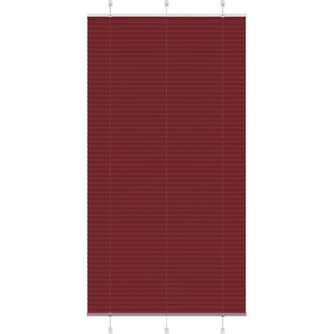 Plissee Bordeauxrot 105x200 cm Stoffbreite 104,4 cm Polyester