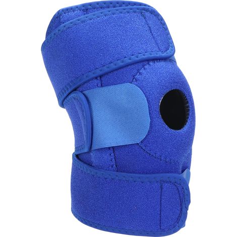 Genouillère de compression en néoprène pour soulager la douleur et favoriser la guérison des blessures support de genou ajustable bleu royal. (1/5)