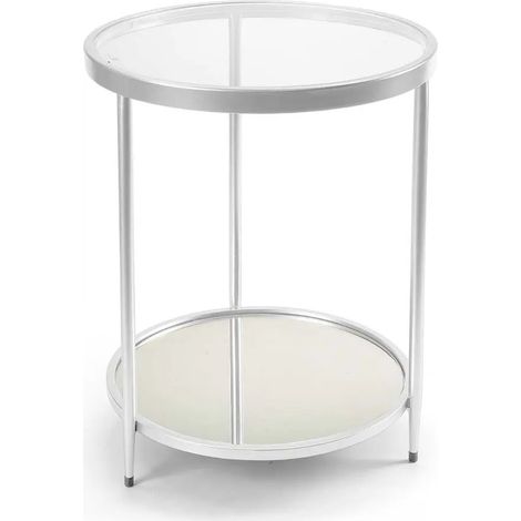 Runder metalltisch mit 2 ablagen Ø40 x 52 cm