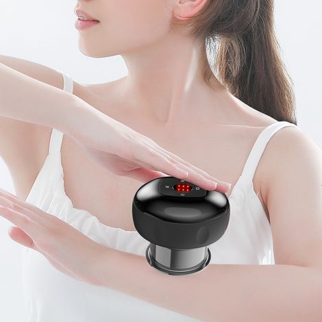 Appareil de Massage par Ventouses Électrique 6 Niveaux avec Fonction Chauffante - Gua Sha Ventouse Noire sans Flamme (1/5)