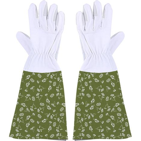 Gants de jardin en cuir résistant aux ronces et épines - Taille M - Livraison gratuite (1/3)