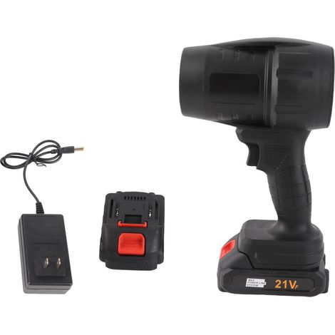 Mini souffleur jet dry avec 21V 2 pièces batterie grande capacité corps léger moteur turbine puissance forte interrupteur de vitesse feuilles claires (1/5)