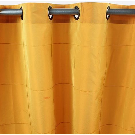 WILLIAM - Rideau en taffetas jaune 150x250 (1/6)