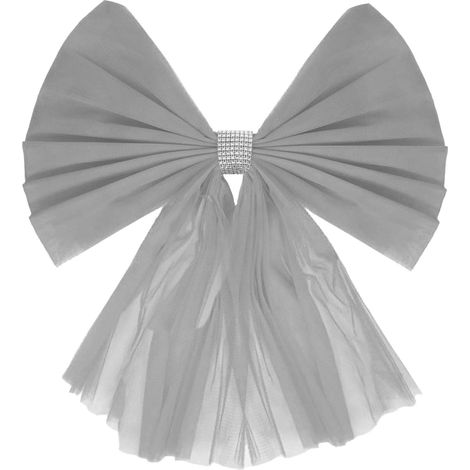 75x900cm Door Bow Silver Ribbon