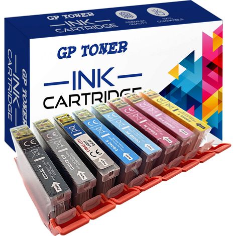Jeu de 8 cartouches d'encre pour imprimante Canon GP-C42CMYK GP (1/2)