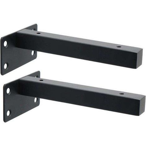 Zwei Hängeregalhalterungen, 150 mm Industriehalterungen, Wandregalhalterungen, Edelstahlhalterungen, Trennwand-Stützhalterungen, verstärkte Traghalterungen, geeignet für Küchen, Badezimmer, Schlafzimm (1/2)