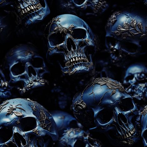Tela decorativa para exteriores Oxford - Motivo de calavera I DX4720 (1/5)