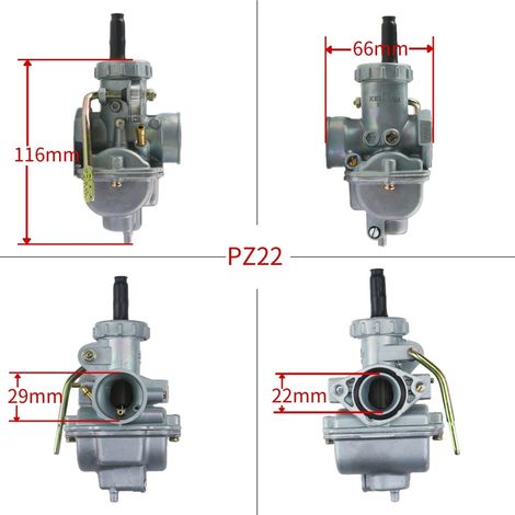 Carburateur 16100-GN1-A83 PZ22 compatible avec les quads 49-125 cm3 CRF80F et XR80R (1/4)
