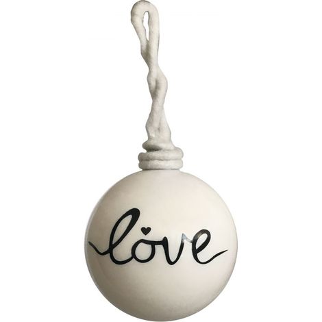 SFERA VETRO PERLATA LOVE D 100 MM