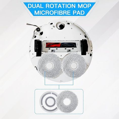 Vorderteil mit Ersatzhalterung, Ersatzscheiben für Roborock QRevo Curv/QRevo Edge/Saros 10R/Qrevo Curv S5X/Qrevo Edge S5A Staubsauger. Ersatzteile für die Polster. (1/5)
