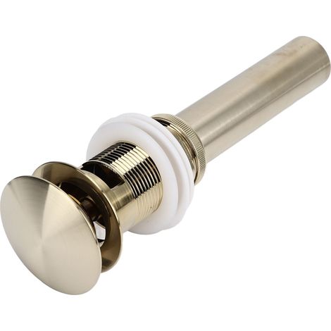 [Bonbonnière de lavabo] + [Brushed Gold] + [Modèle Pop-up G1/4 en cuivre] + [Installation facile sans outils, antirouille, durable] (1/5)