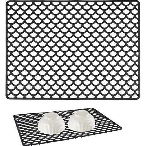 Silicone Sink Mat, 46 cm x 31.8 cm Kitchen Sink Mat with Feet (1/5)