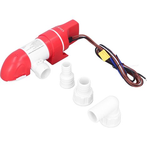 Pompe de cale extra-plate 1100 GPH/4160 LPH, électrique automatique, en acier inoxydable, 12 V CC, rotation à 360° pour bateaux (1/5)