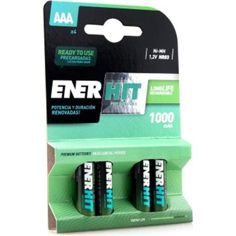 Batteria ricaricabile Enerhit hr03 1000mah blister da 4 unità