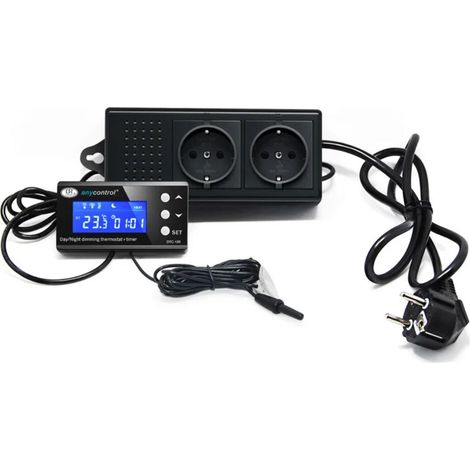 Thermostat avec minuterie et variateur pour terrarium/aquarium