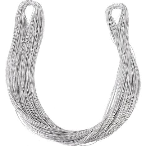 100 mètres de fil pour fabriquer soi-même une corde, un accessoire pour cheveux, une étiquette d'emballage, un accessoire pour sac à vêtements, argent (1/5)