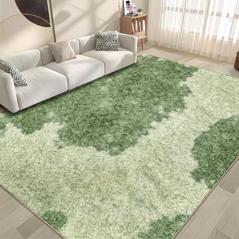 Tapis abstrait pour salon, lavable en machine, tapis à poils bas antidérapant pour chambre à coucher, tapis de sol moderne et doux pour décoration d'intérieur, 120 x 180 cm (1/5)