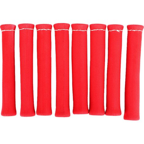 8pcs 1600 degrés protecteur de bougie d'allumage fil rouge botte bouclier thermique couverture isolant pour camion de voiture (1/5)