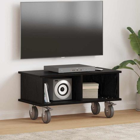 TV-Ständer Schwarz Eichen-Optik 68,5 x 35 x 35 cm Holzwerkstoff