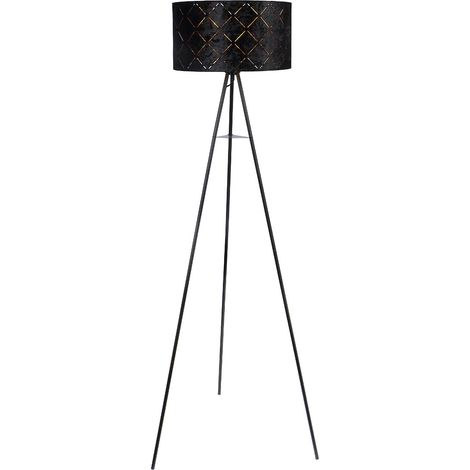 Globo - lámpara de pie - Sunna - negro - metal - Ø 69cm - E27 -