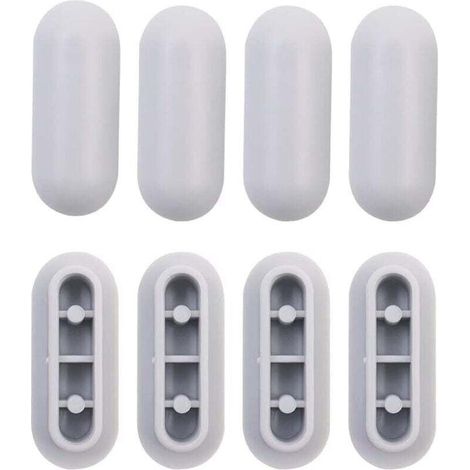 Kit di 4 paracolpi universali per sedile WC, paracolpi in plastica di ricambio per sedile WC