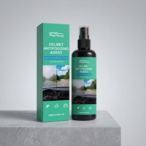 Antibeschlagspray für Fahrradhelme, Skibrillen und Autoscheiben – Tragbares Antibeschlagspray für verschiedene Anwendungsbereiche – 100 ml -- DE (1/5)