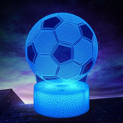 Filiyano – Lampe à illusion 3D sur le thème du football, cadeau idéal pour les garçons et les filles. Télécommande, 16 couleurs changeantes, lampe de (1/5)