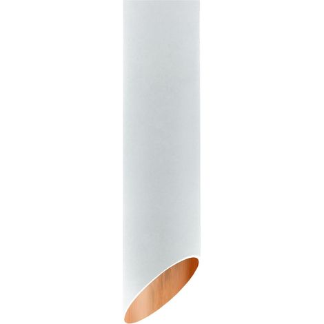 LUMICOM  ROND COUPÈ Plafoniera, 1x GU10, max 33W, metallo, bianco opaco/foglia rame, D.6cm x H30cm