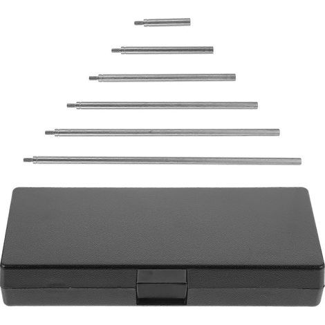Messuhr-Tastkopf-Set, Messuhr-Verlängerungen, Messuhr-Stäbe, Messuhr-Stifte – 15,80 x 0,40 x 0,40 cm – Silber (1/4)