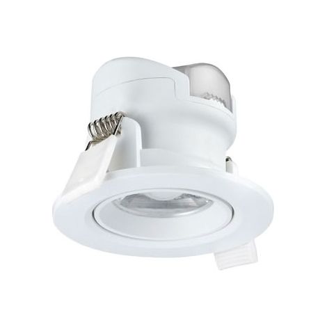 Spot led de plafond orientable - Diamètre : 85 mm - Encastrement : 56 x 75 mm - Flux lumineux : 650 lm - Puissance : 7 W - LAMPO (1/5)