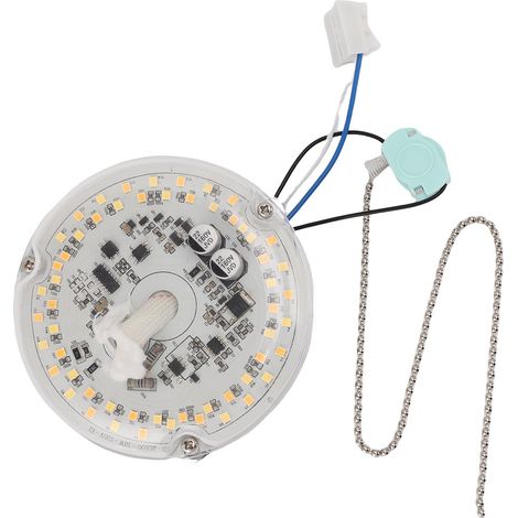 Remplacement de l'éclairage LED pour ventilateur de plafond 3,93 pouces avec interrupteur à chaînette, 18 W, 2000 lm, fixation magnétique, 3 températures de couleur (CCT) et variation d'intensité. (1/5)