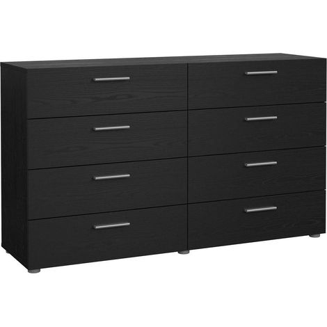 Dmora - Kommode Solene, Wohnzimmerbuffet, Wohnzimmer-Sideboard, Moderne Küchen-Speisekammer, 140x40 h82 cm, Schwarz (1/5)