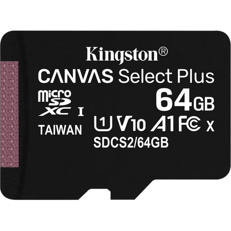 Kingston Technology Canvas Select Plus mémoire flash 64 Go MicroSDXC Classe 10 UHS-I (1/5)