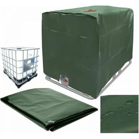 Bâche de réservoir d'eau, Bache pour Cuve 1000 L IBC, Anti-poussière Anti-UV Anti-Pluie (116 x 100 x 120 cm) (1/5)