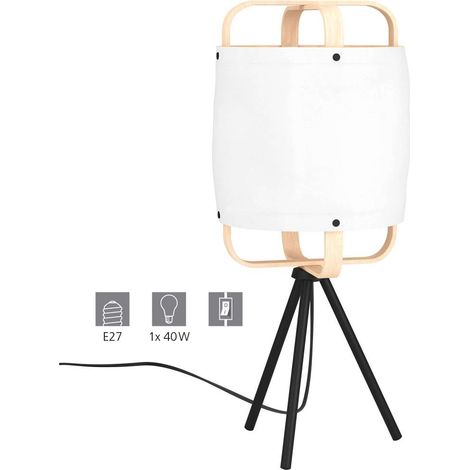 Lampada Da Tavolo Vintage Surfleet Acciaio Nero 1 Luce E27 (1/4)